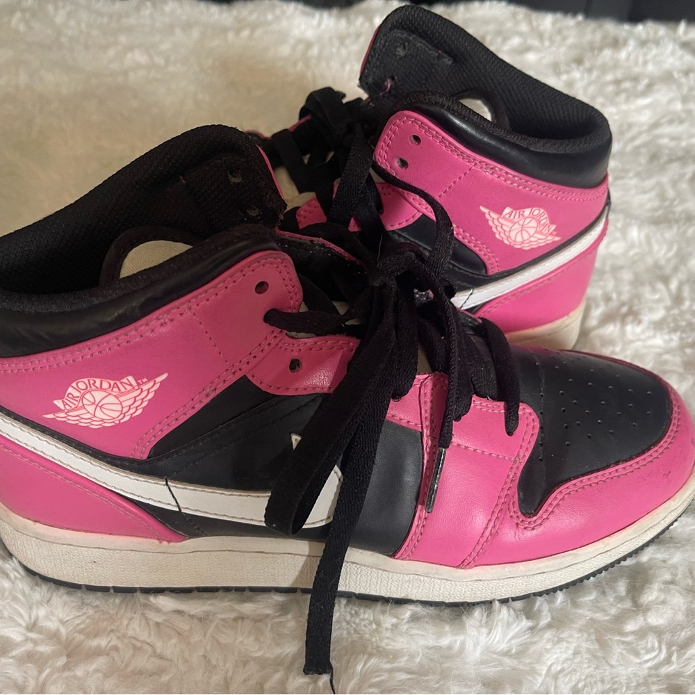 Air Jordan Nike Kids Sneakers - Pink and Black
